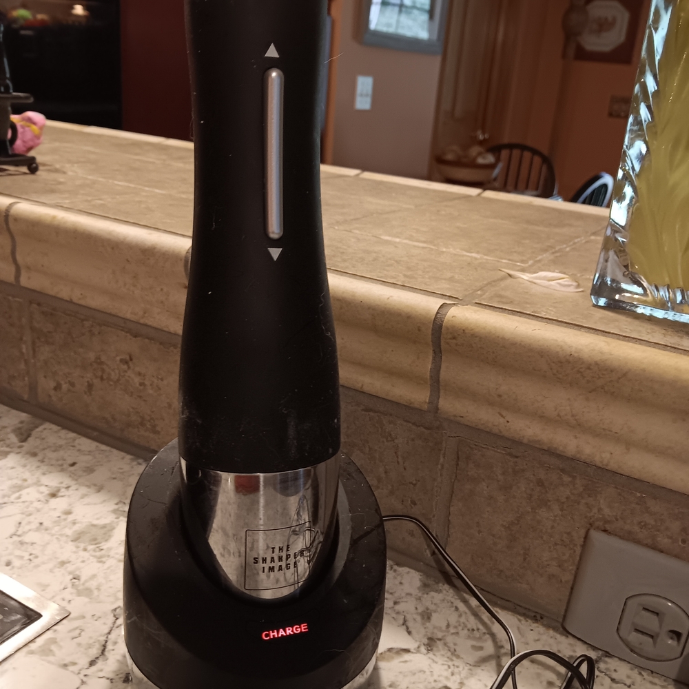 Sharper Image Black and Silver Wine Opener
